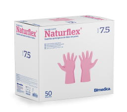 Guantes cirugía látex estériles sin polvo Naturflex  50p Bimedica