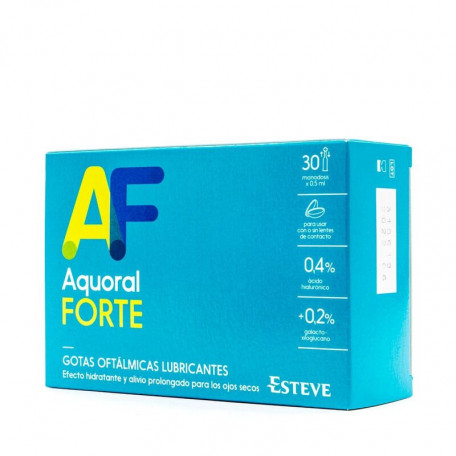 AQUORAL FORTE GOTAS OFTALMICAS LUBRICANTES ESTERILES 30 x 0,5ml