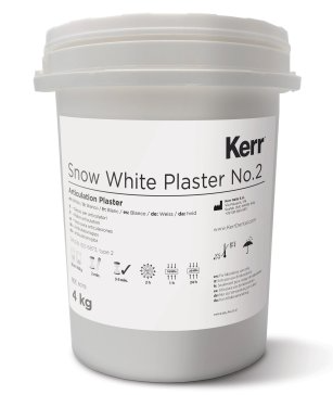 Yeso Tipo II Snow White Plaster Color Blanco 4,5 kg KERR