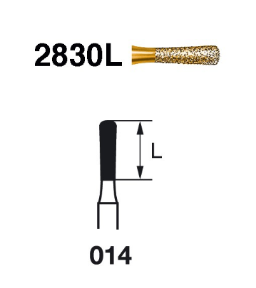 Fresa diamante turbina Fig.2830L314 cal.014 S2000 - Komet 5u