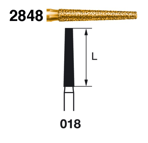 Fresa diamante turbina Fig.2848314 cal.018 S2000 - Komet 5u