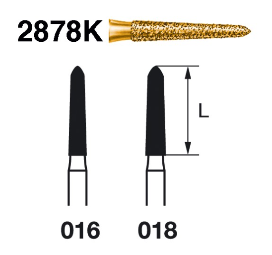 Fresa diamante turbina Fig.2878K314 S2000 - Komet 5u