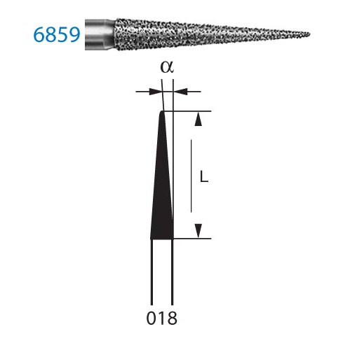 Fresa diamante turbina Fig.6859314 cal.018 - Komet 5u