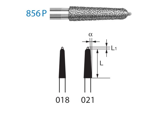 Fresa diamante turbina Fig.856P314 - Komet 5u