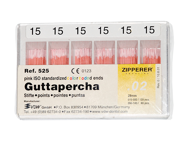 Puntas de Gutta-Percha ISO VDW-ZIPPERER 120u