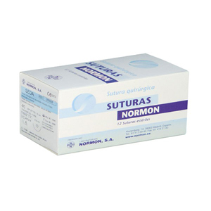 Sutura NORMON Seda natural 12u