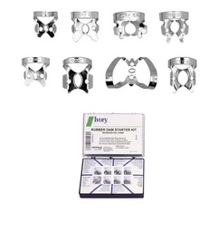 [z4825] Ivory Clamps con ala estuche