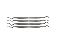 [1845] Set 4 curetas teflón limpieza implantes Quiroproser®