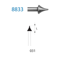 [8833.314.031] Fresa diamante turbina Fig.8833314 cal.031 - Komet 5u