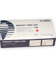 [020365] Agujas Miraject Endo-Luer 25G  0,5mm x 40mm 100u HAGER &amp; WERKEN