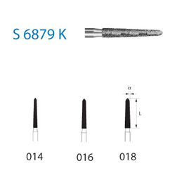 Fresa diamante turbina Fig.S6879K314 - Komet 5u