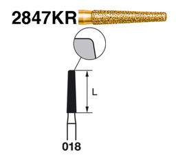 [2847KR.314.018] Fresa diamante turbina Fig.2847KR314 cal.018 S2000 - Komet 5u