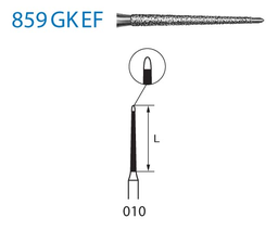 [859GKEF.314.010] Fresa diamante turbina Fig.859GKEF314 cal.010 - Komet 5u