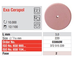 [0306UM] Exa Cerapol Pulidor Cerámica Forma Disco sin montar Rosa 12u Edenta