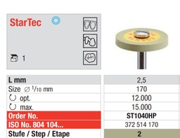 [ST1040HP] Pulidor para cerámica 2a Fase Startec Forma de Rueda HP 1u EDENTA