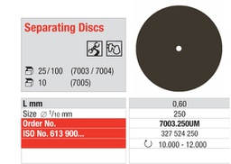 [7003.250.UM] Discos corte separadores Fig. 7003 25u Edenta