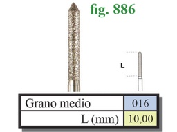 [886016] Fresas diamantadas Fig.886 grano medio cal.016 - Edenta 5u