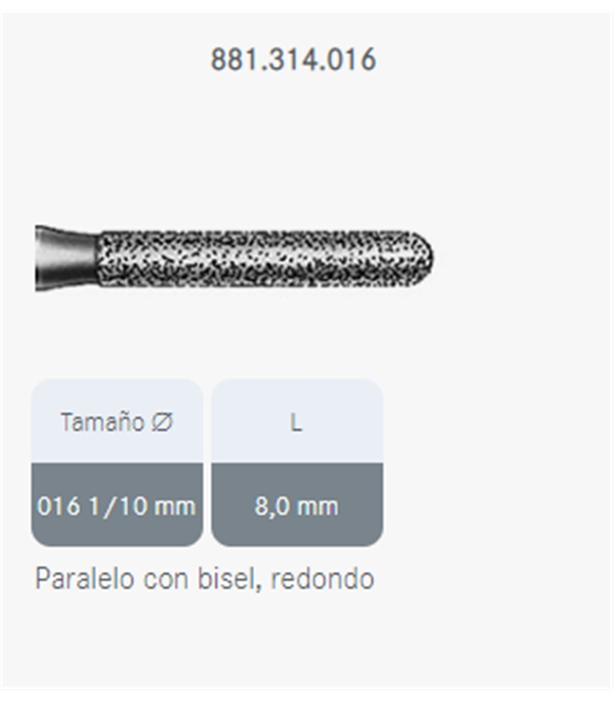 Fresas diamante turbina Fig.881